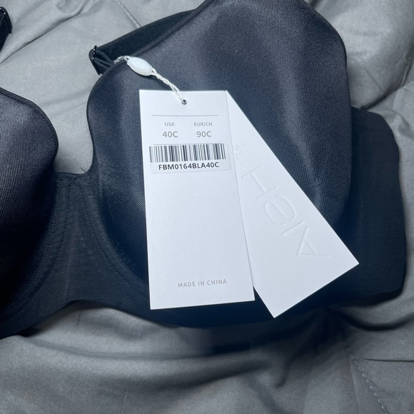 HSIA Air Mesh Plus Size Women's Black Smooth Finish Underwire Full Coverage Bra - Picture 4 of 5